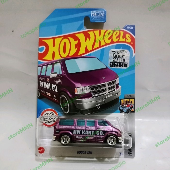 [Original] Hotwheels Super Treasure Hunt Dodge Van Ungu Ths Ban Karet Limited