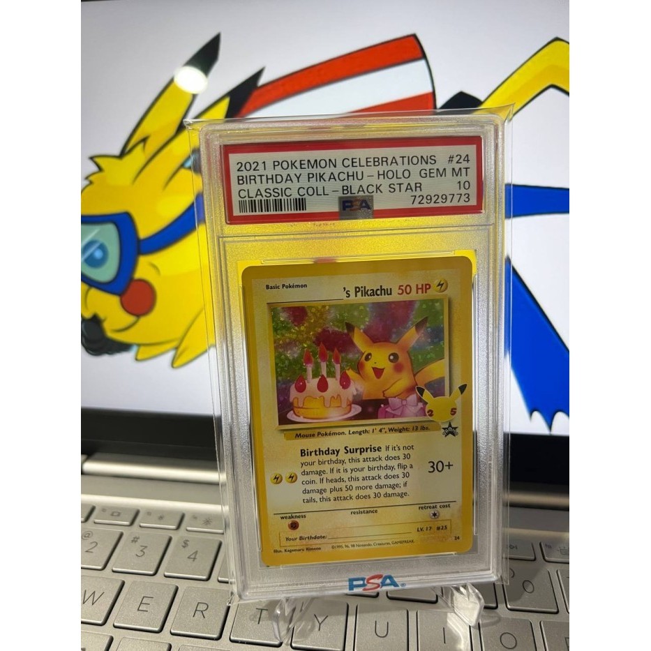 ✅Baru Kartu Pokemon English : ____'S Pikachu Birthday 25Th Psa 10 Limited