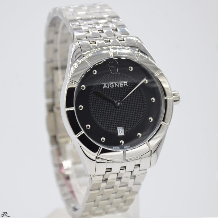 ✅New Jam Tangan Pria Aigner Livorno A24140 Rantai Original Swiss Made Berkualitas