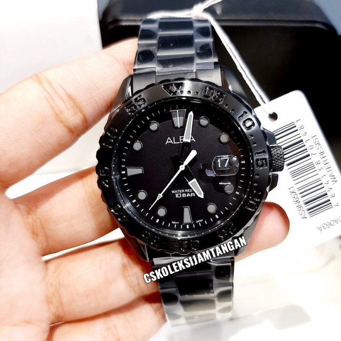 ✅New Ori Jam Tangan Pria Alba As9N65X1 As9N65 Black Original Garansi Resmi 1Thn Limited