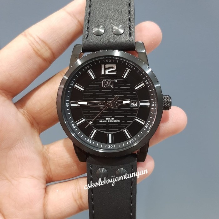 ✅Original Jam Tangan Pria Caterpillar Cat Np.161.34.132 Black Leather Original Limited
