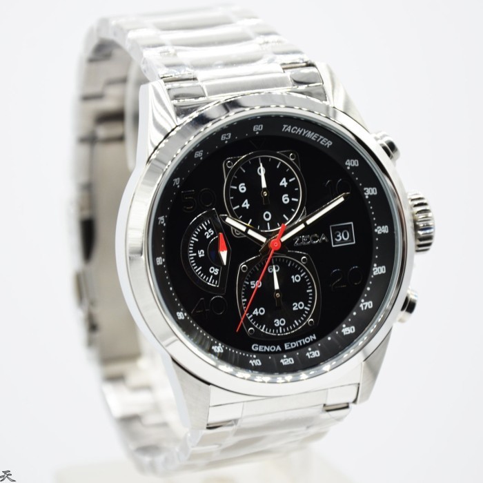 ✅Original Zeca 2010Mb.S.C1.S2 - Jam Tangan Pria Original - Silver Black Limited