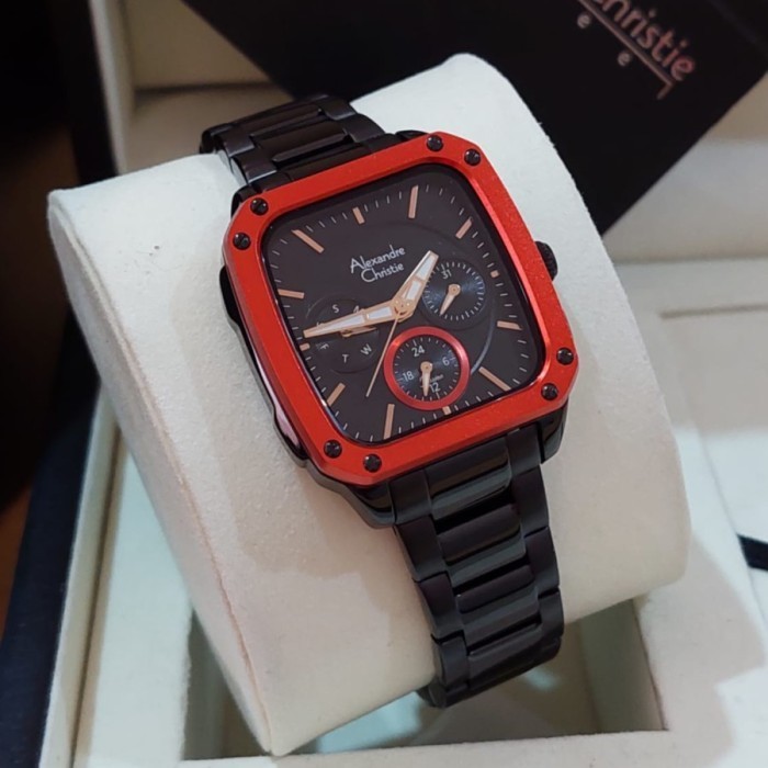 ✅Termurah Jam Tangan Wanita Alexandre Christie Ac 2996 Black Red Original Terbatas