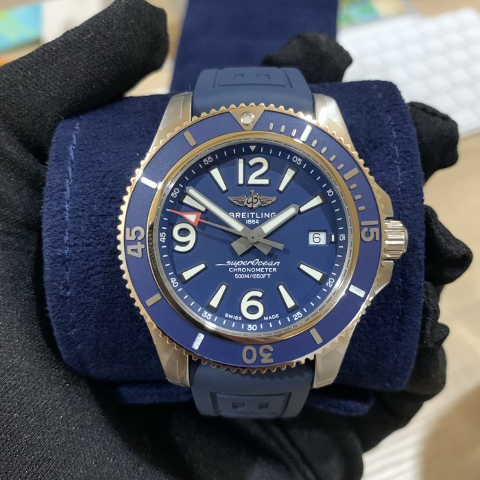 ✅Original Jam Tangan Breitling Superocean Blue Rubber Diskon