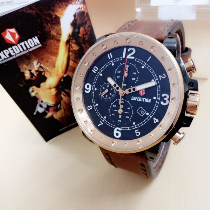 ✅Original Jam Tangan Pria Expedition E6681 Leather Kulit Original Murah Terbatas