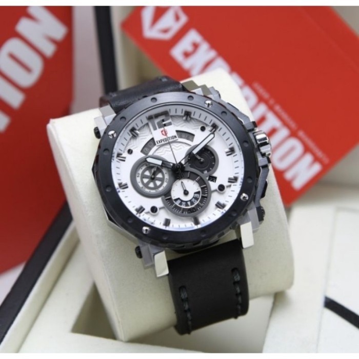 ✅Original Jam Tangan Pria Expedition E6402 Silver Black Original Terbaru