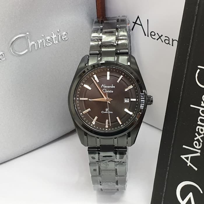 ✅Termurah Jam Tangan Wanita Alexandre Christie Ac 8618 Original - Full Black Limited