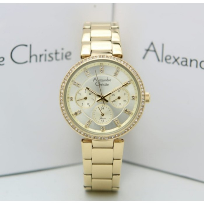 ✅Termurah Jam Tangan Wanita Alexandre Christie Ac 2874 Gold Original Diskon