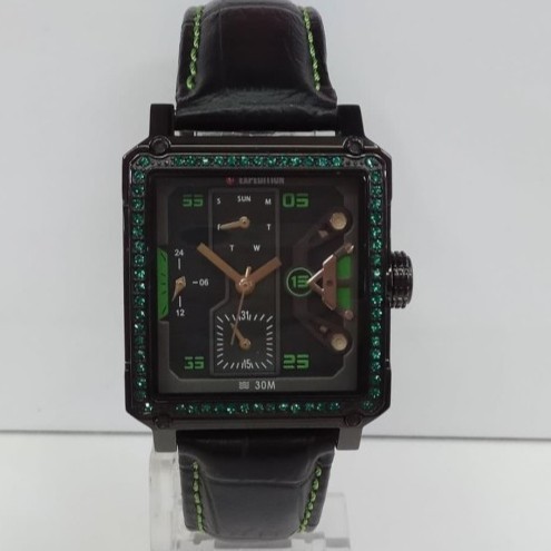 ✅Termurah Jam Tangan Wanita Expedition E6695 Passion Black List Green Berkualitas