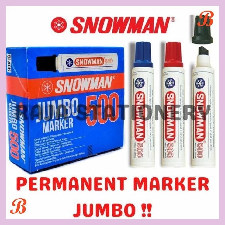 

| KG | SNOWMAN JUMBO PERMANENT MARKER 500 SPIDOL PERMANEN SNOWMAN BESAR 500