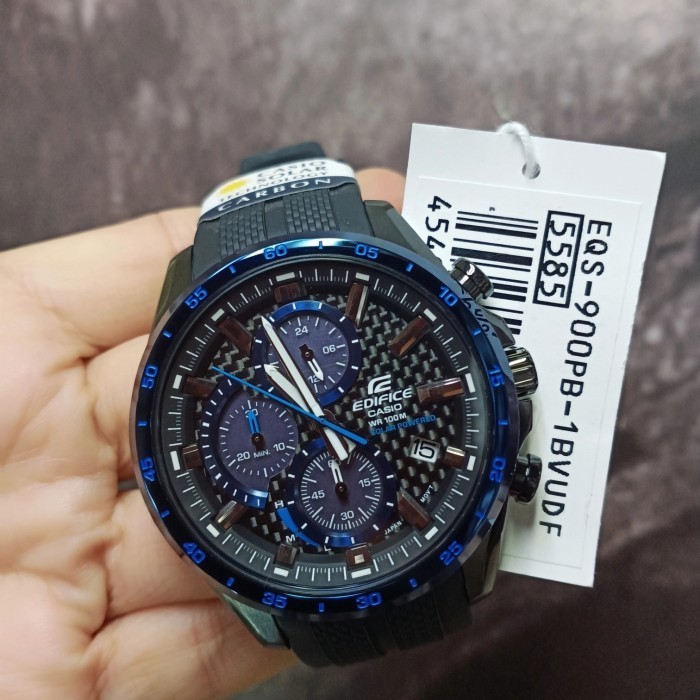 ✅Ori Casio Edifice Eqs-900Pb-1Bvudf Tali Rubber Original Terbatas