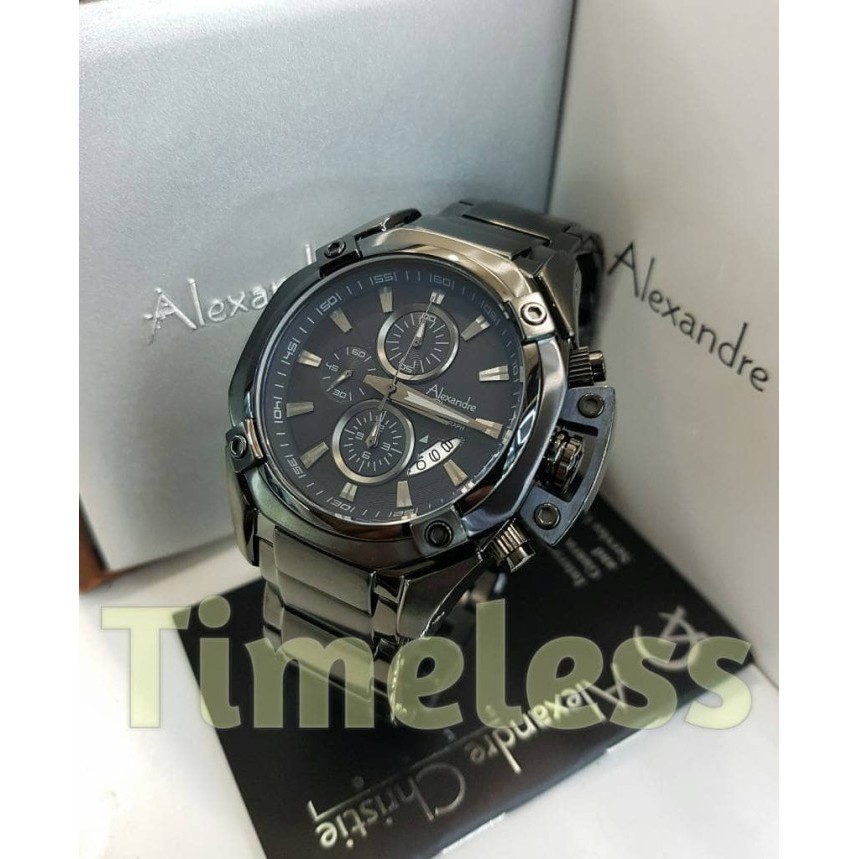✅Ready Jam Tangan Pria Alexandre Christie Ac 6225 Mc Black Berkualitas