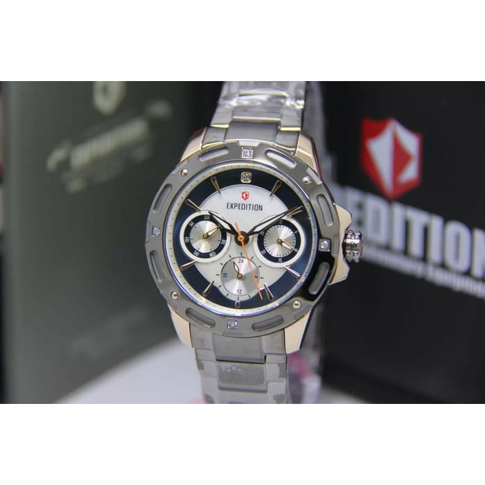 ✨Baru Jam Tangan Wanita Expedition E6760 Rosegold Black Soft. Original Diskon