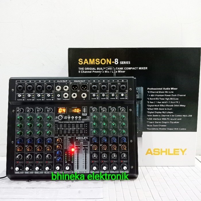Mixer Audio Ashley Samson8 / Samson 8 Mixer 8 Channel Original