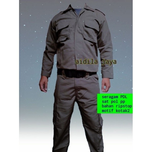 [OUR BEST] SPECIAL PRICE SERAGAM PDL POL PP SATPOL PP coklat kehijauan brimob motif kotak kotak