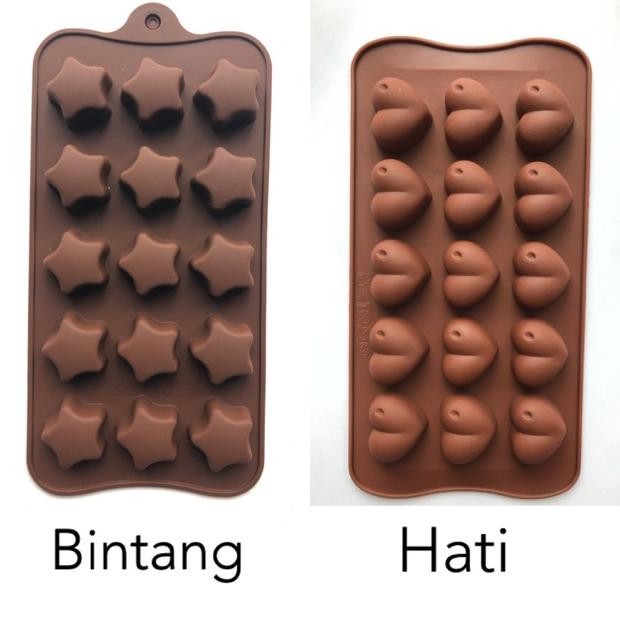 Cetakan Silikon Bintang/ Cetakan Silikon Hati/ Cetakan Coklat/Cetakan Es/Cetakan sabun/Silikon Mould