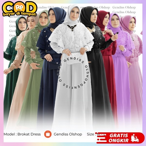 Gemis Modis Trendi Gamias Viral Gamisterbaru Idulfitri Ghames Dress Pesta Kondangan Gamies Formal Mu