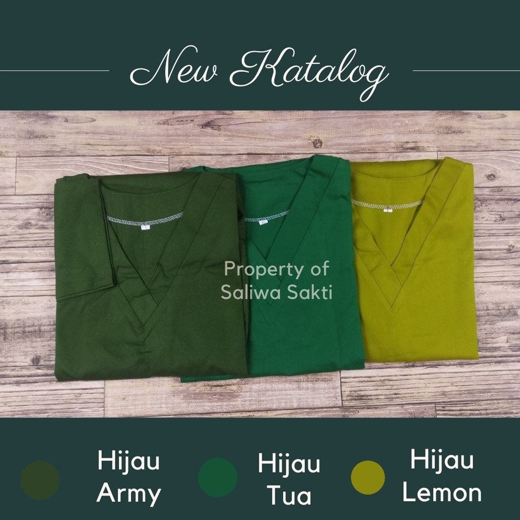 [OUR BEST] SPECIAL PRICE Baju Ok Medis Warna Hijau Army Hijau Tua Hijau Lemon Baju Bedah Scrub