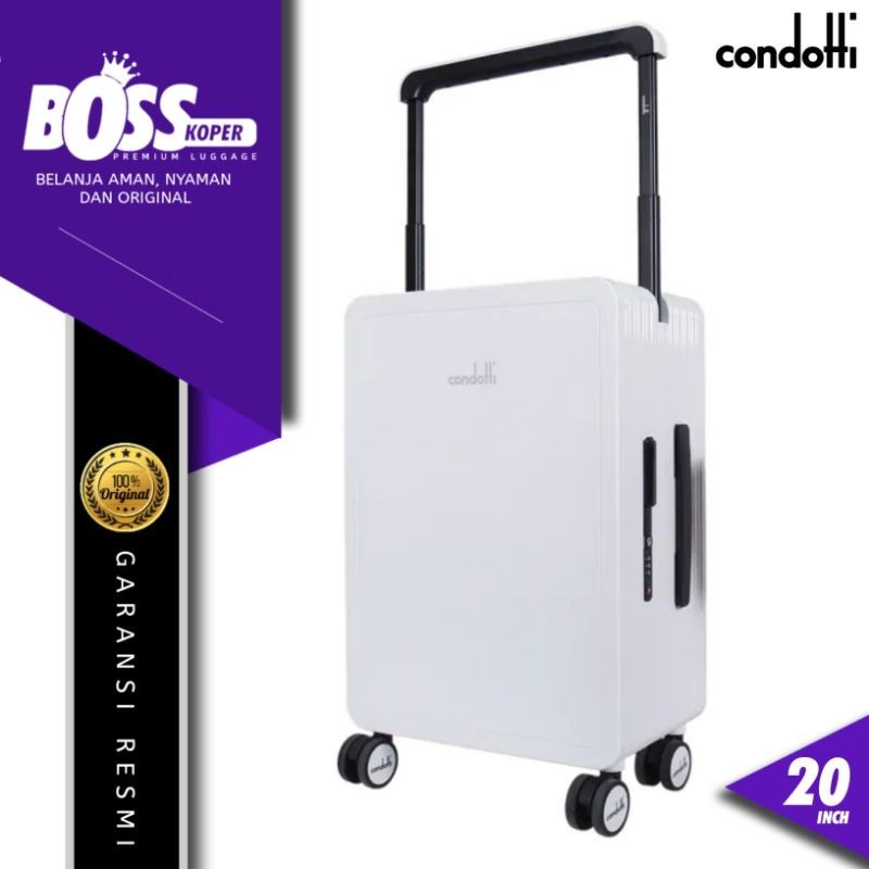 Koper Cabin 20 Inch Tanpa Zipper CONDOTTI Non Resleting Original