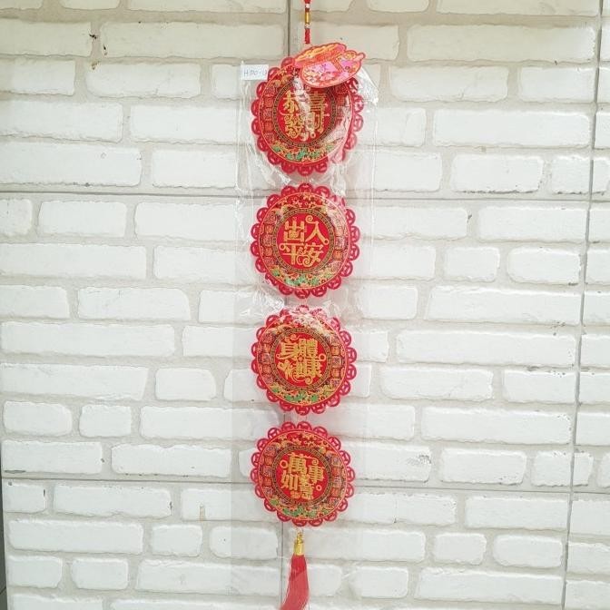 DFG - Banner Gong Xi Fa Cai Imlek Garland Gantungan Sincia Kain Bludru Murah TERLARIS