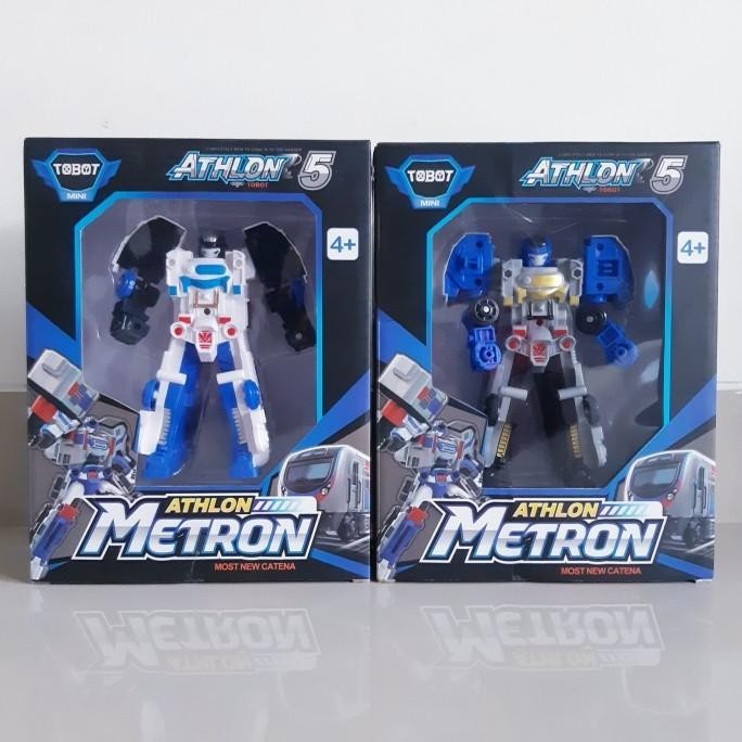 Mainan Tobot Kereta Athlon Metron Edukasi - Robot Train Anak Edukatif ajiminfujiatiberkah