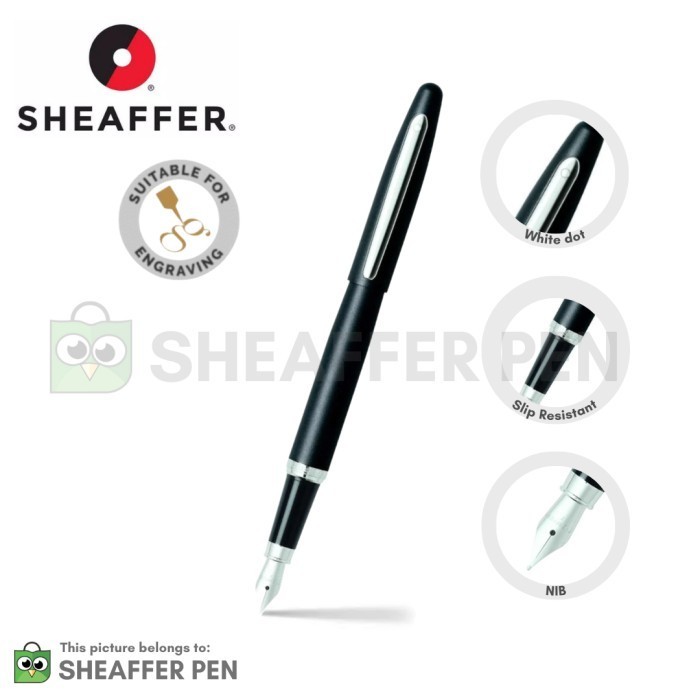 

[Baru] Sheaffer® Vfm Matte Black Fountain Pen Terbatas