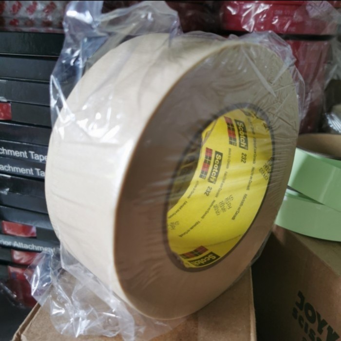 

[Baru] Masking Tape 3M 232 3 In X 50 Meter - Lakban Kertas High Temperature Berkualitas