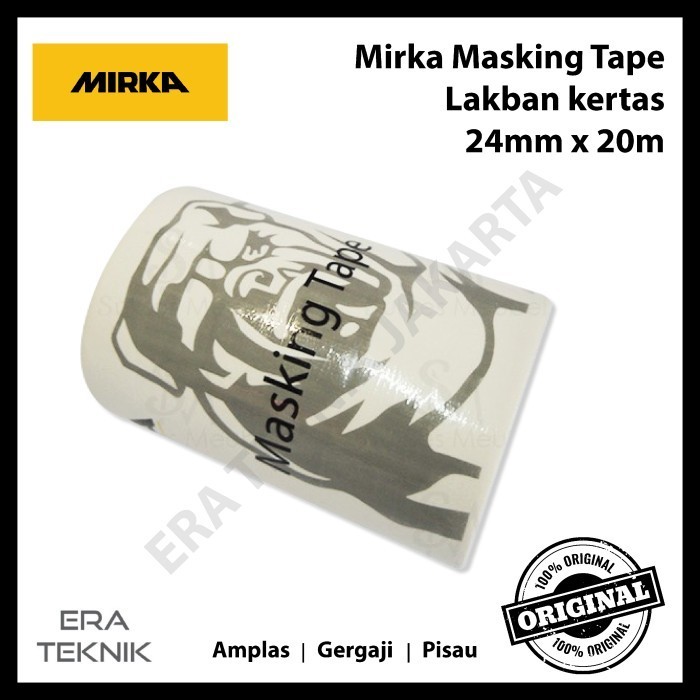 

[Baru] 72 Pcs Mirka Masking Tape / Lakban Kertas Ukuran 24 Mm X 20 Meter Terbaru