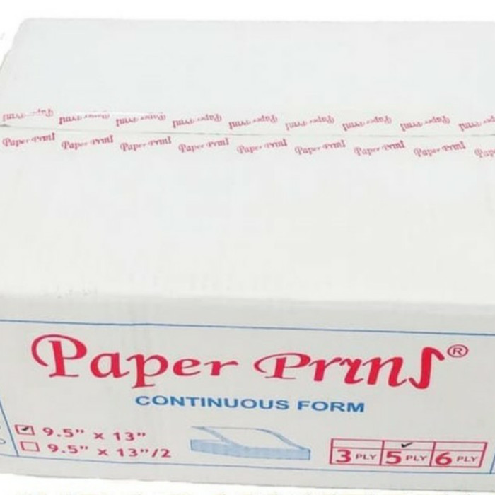 

[Baru] Kertas Continuous Form 95X13 5 Ply Full/Bagi 2 Diskon