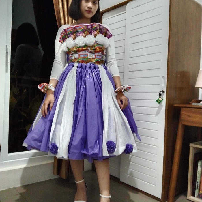 [COD] Baju Pakaian Kostum Busana Daur Ulang Plastik Kemasan Terbaru