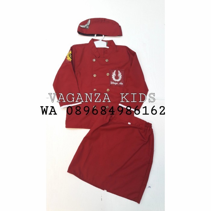 [COD] Kostum Pramugari Anak Perempuan/Kostum Profesi Anak Terbatas