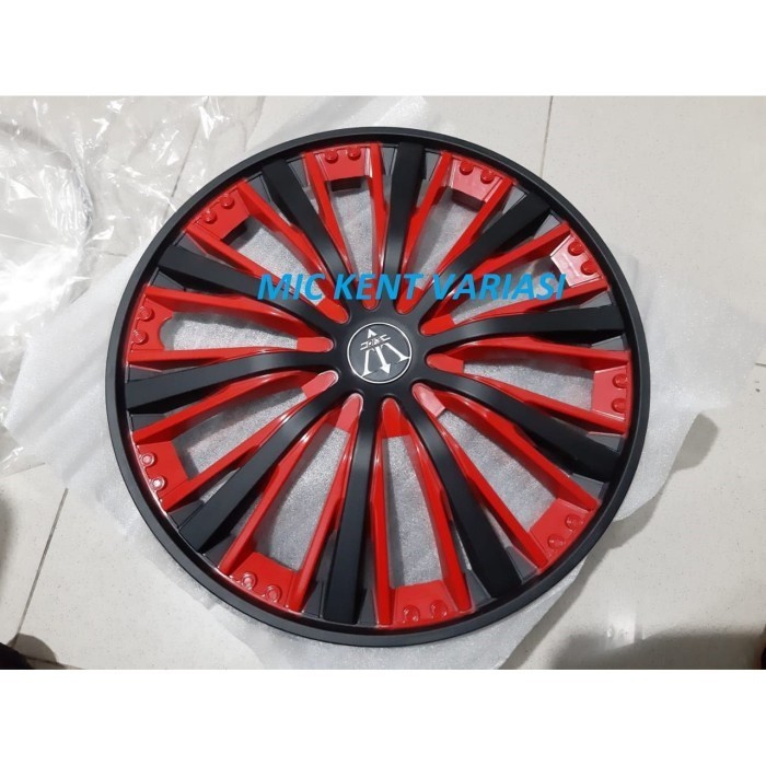 [New Ori] Cover Dop Velg 1314 Merah Komb Hitam Mobil Datsun Go Diskon