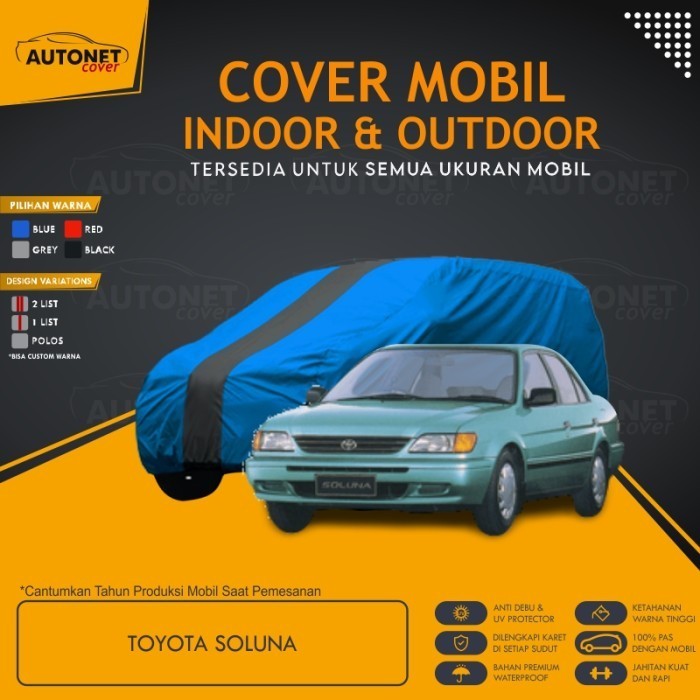 [Ori] Cover Mobil Soluna Sarung Body Cover Soluna Premium Custom Waterproof Diskon