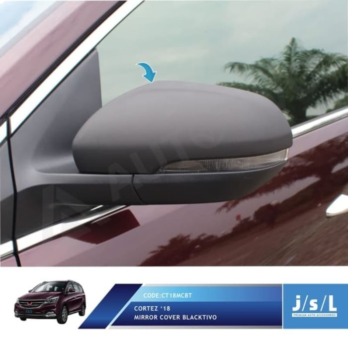 [Original] Jsl Cover Kaca Spion Wuling Cortez Black Doff Mirror Cover Blacktivo Terbaru