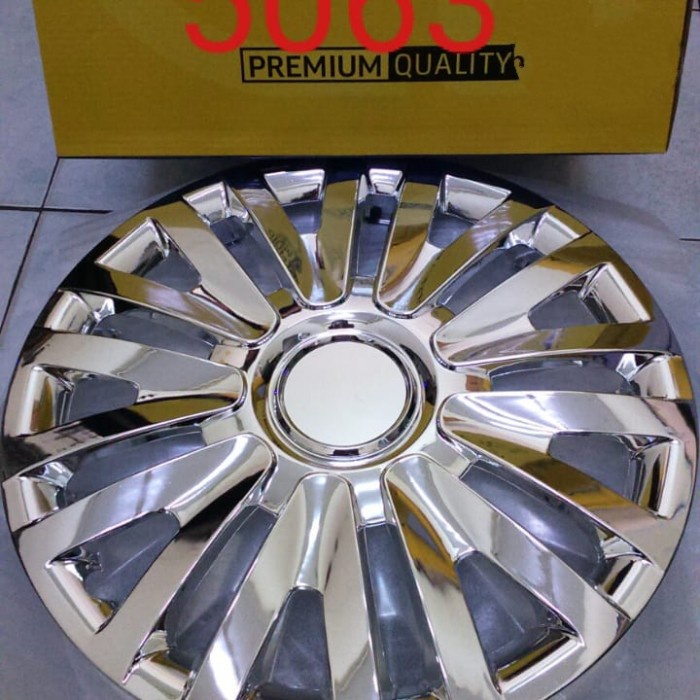[Ori] Cover Dop Roda Tutup Velg Mobil Chrome Ring 14 Elegant Berkualitas