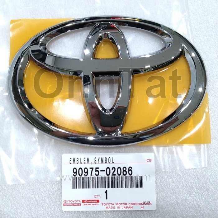 [Original] Emblem Logo Simbul Toyota 90975-02086 Sienta Fortuner Hiace Wish Noah Diskon