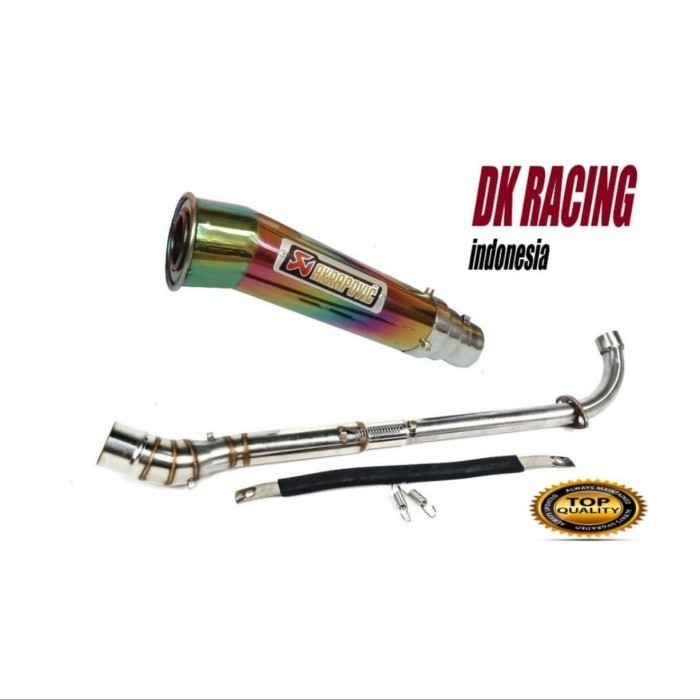 ✅New Ori Knalpot Vega R Kenalpot Racing Akrapovic Megaphone Rainbow Berkualitas