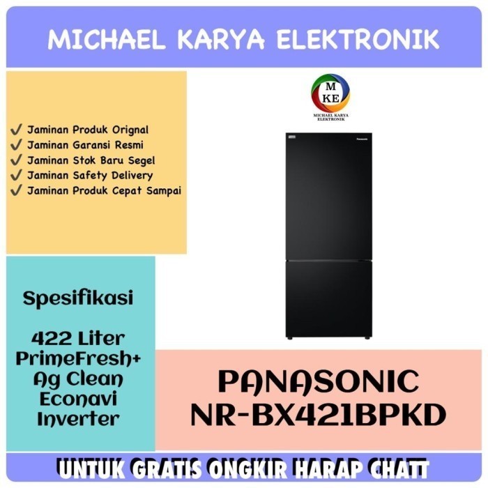 [Baru] Kulkas Freezer Bawah Panasonic Nr-Bx421Bpkd 422 Liter Bottom Freezer Diskon