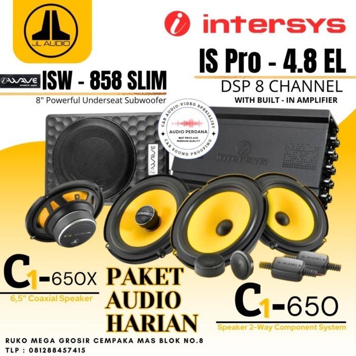 ✨Ori Paket Audio Dsp Prosesor  Subwoofer Intersys  Jl Audio Speaker Limited