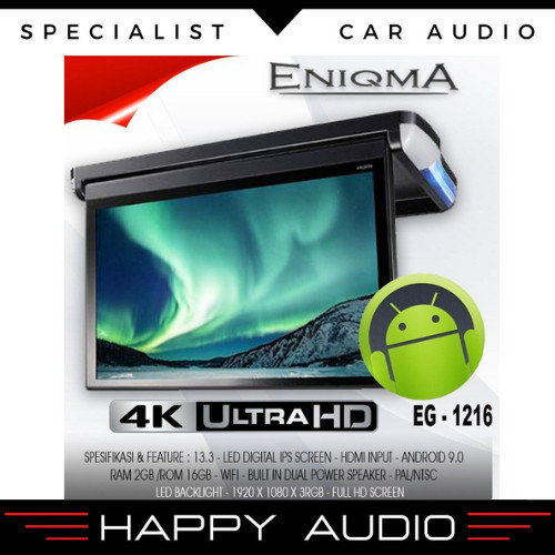 [Baru] Tv Monitor Roof / Plafon Android Mobil 133'' Enigma Eg 1216 - Beige Diskon