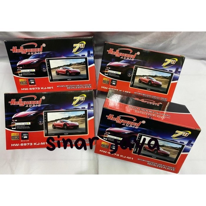 [Baru] Head Unit Mobil 7 Mp5 Double Din Deckless Hollywood Hw-6973 Kj-M1 Terbaru