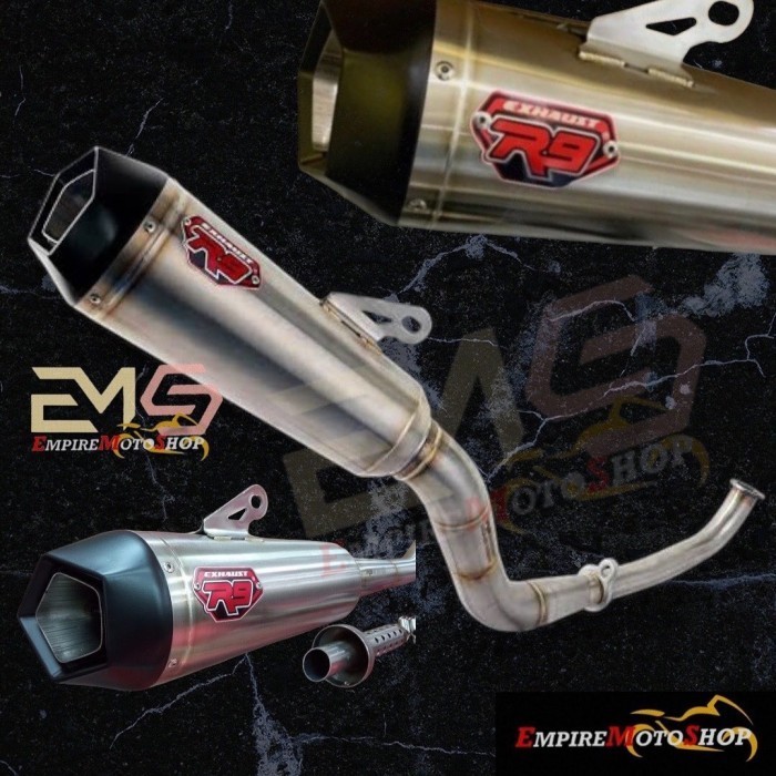 [New] Knalpot R9 Alpha Vixion New Fullsystem Limited