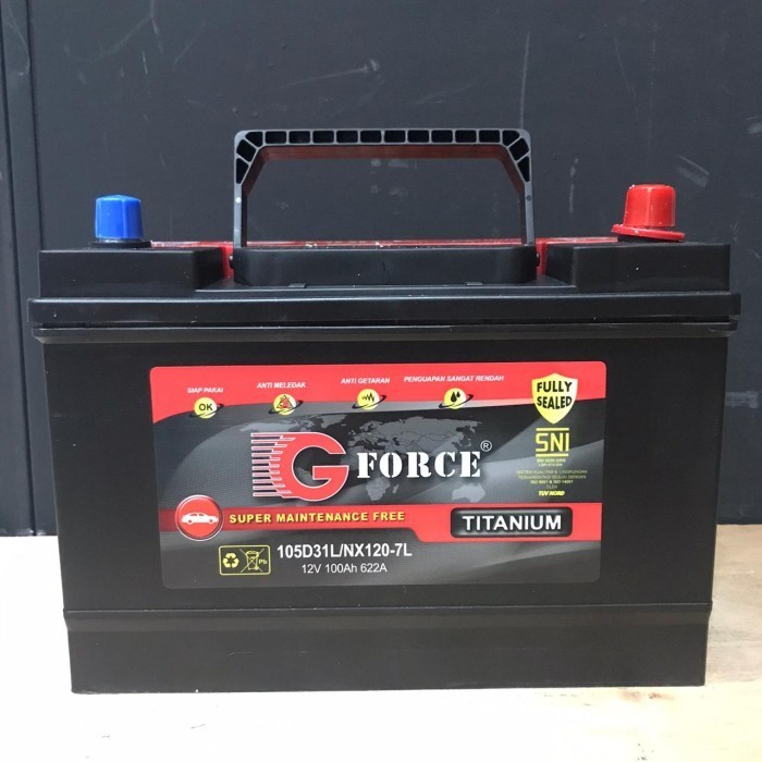 [Ori] Aki Mobil Gforce Nx120-7L Mf / 100Ah Aki Kering Limited