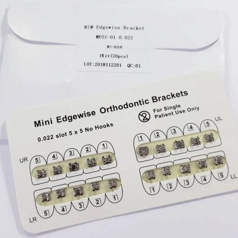 

Amplop Bracket Mini Edgewise Slot 022 No Hook / Bracket Orthodontic