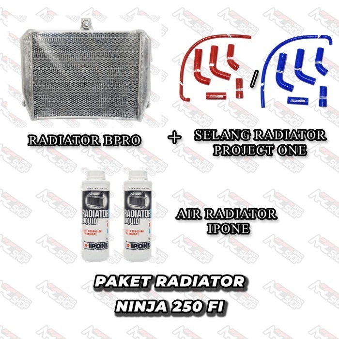 [Ori] Radiator Bpro  Air Radiator Ipone Ninja 250Fi / Z250 Paket Radiator Terbaru
