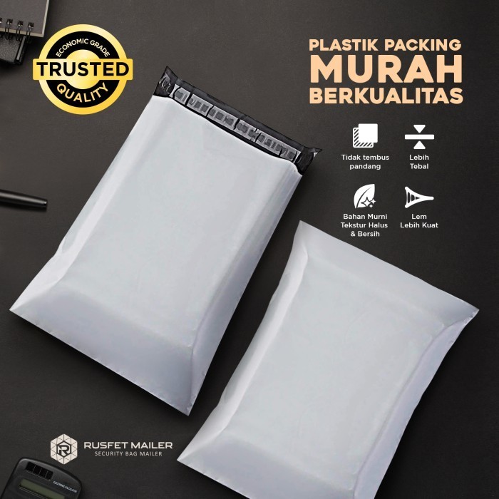 

Plastik Polymailer Pack Low Cost Amplop Polimailer Hitam 25X35 Rusfet