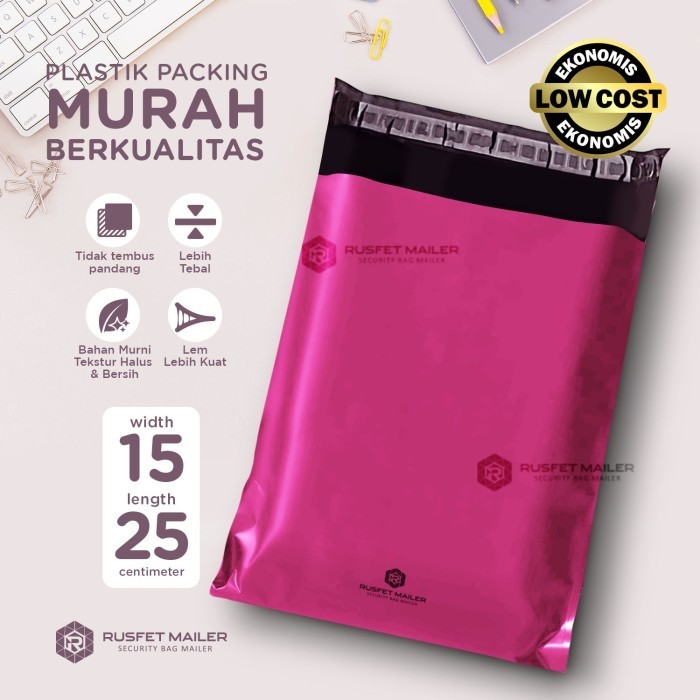 

Plastik Polymailer Pack Low Cost Amplop Polimailer 20X30Cm Rusfet