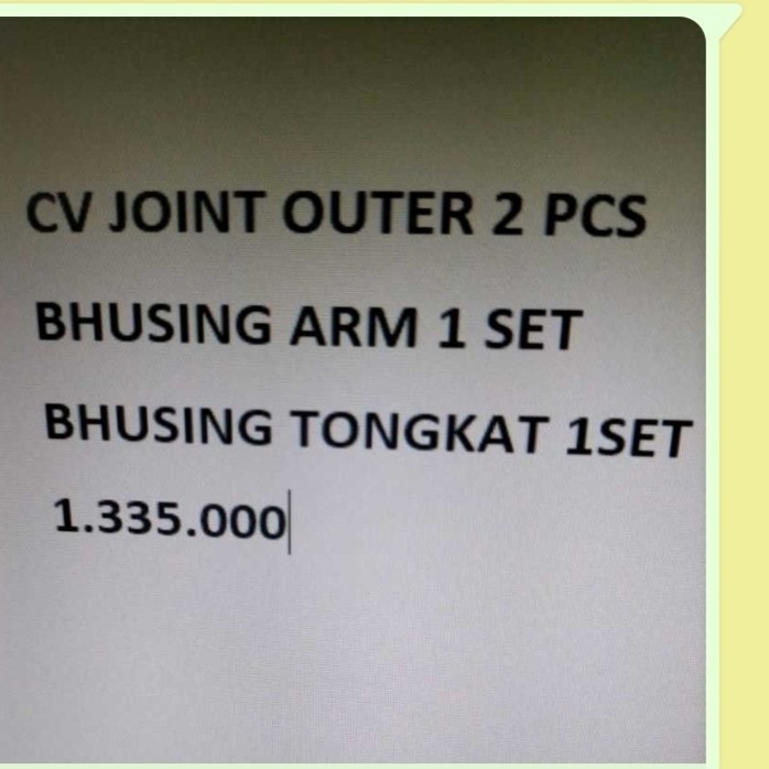 [Original] Cv Joint Outer Bhusing Arm Set Bhusing Perseneling Aveo 2003-2010 Diskon