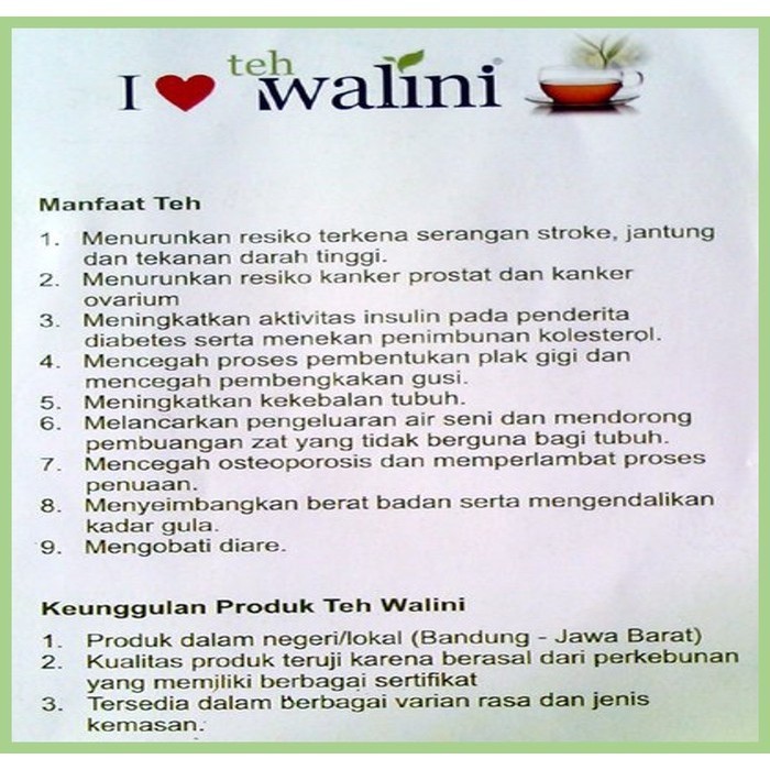 

Teh Leci Walini Celup 25 Amplop Teh Asi Teh Pelangsing