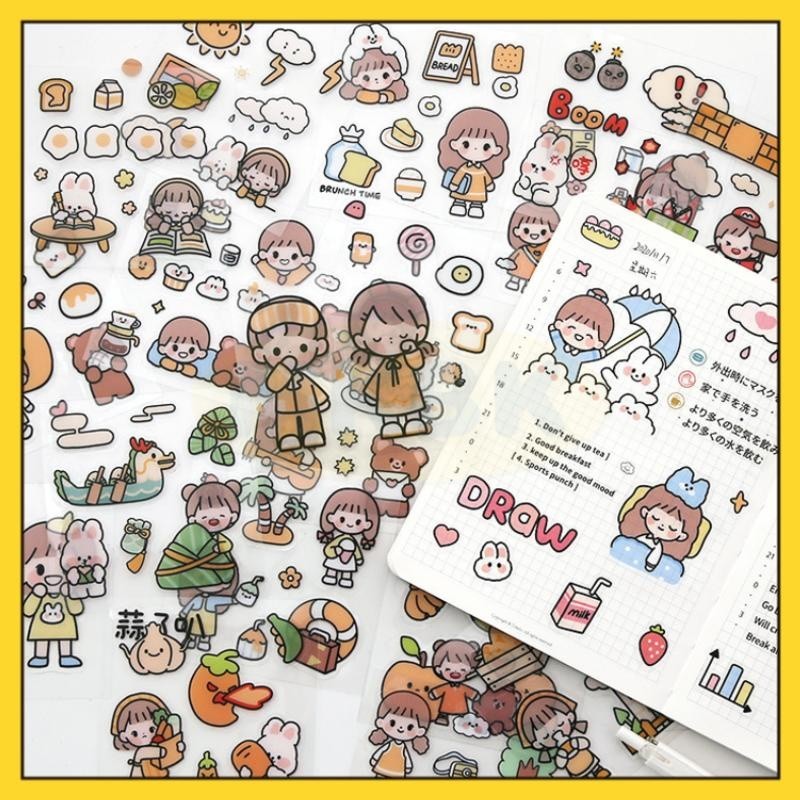 

MKBK Stier 100 Lembar 1 Box Stiker Murah Kertas Stiker Cutting Stier AnimeDekor Aesthetic Stiers